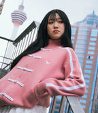 CHEONGSAM KNIT JACKET PINK
