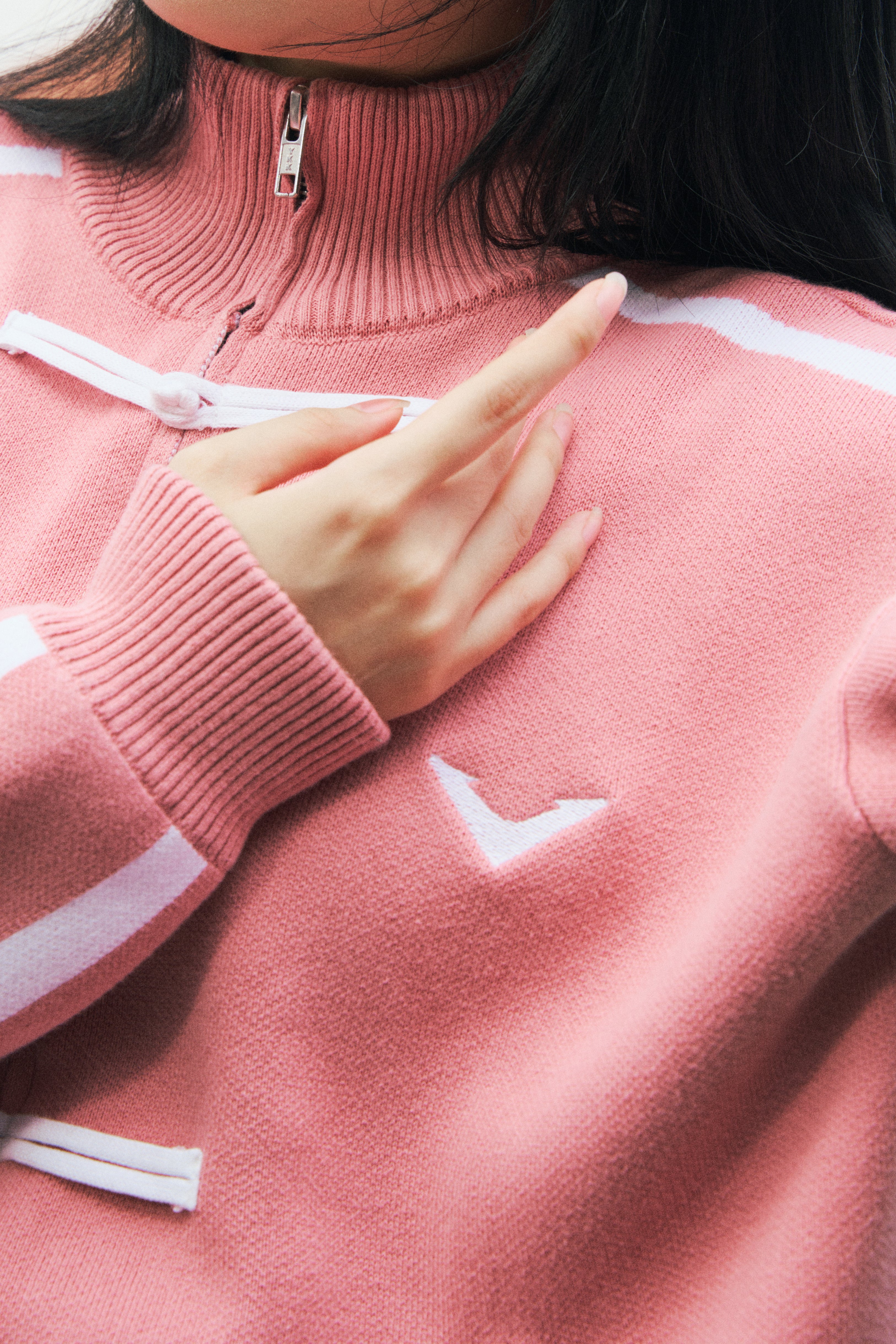 CHEONGSAM KNIT JACKET PINK
